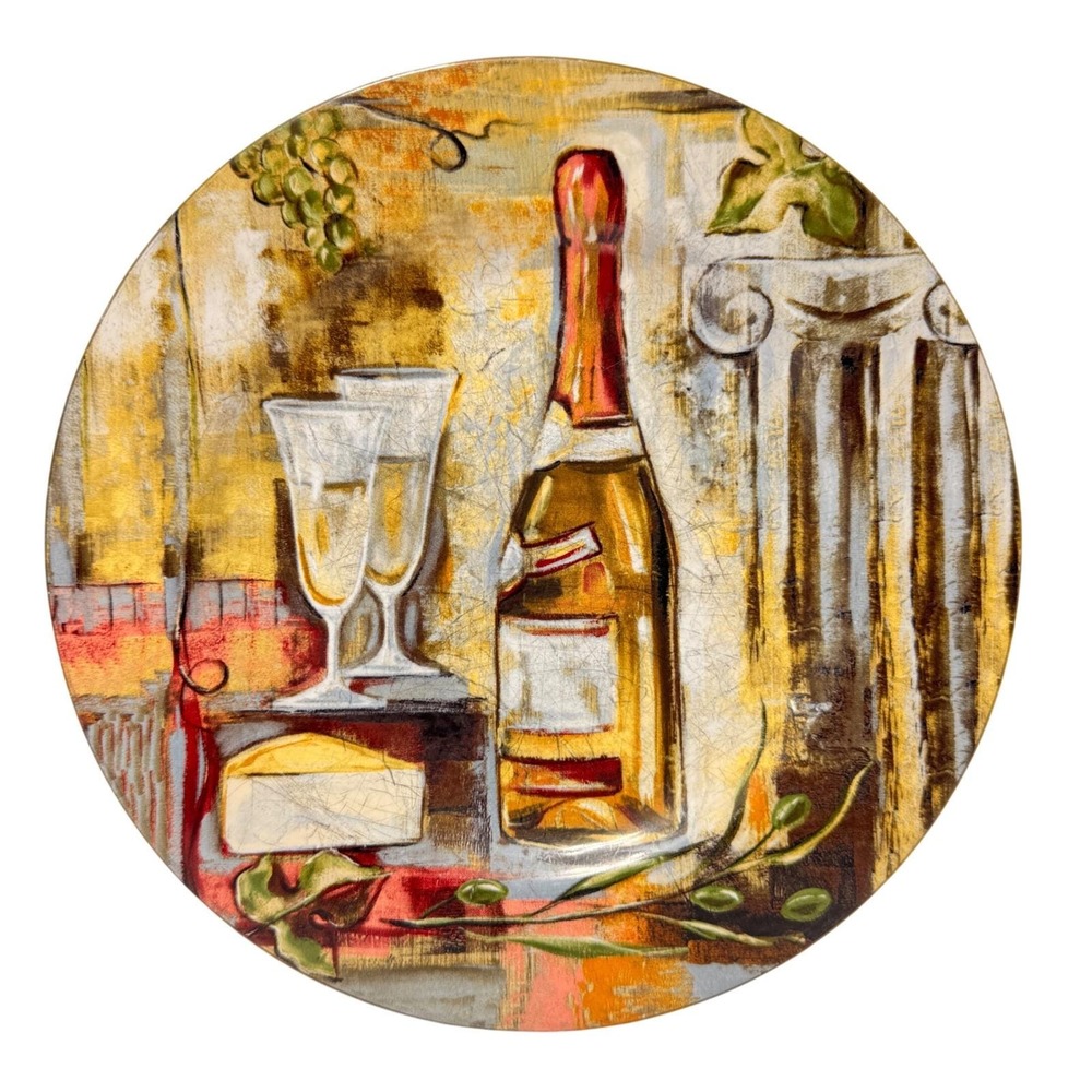 The Sakura Table Classico Silvia Vassileva Wine Still Life 8.25" Salad Plate